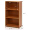 Modern Space-Saving 3-Shelf Bookcase with Adjustable Shelves for Living Room or Office Use